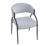 Upholstered Dining Chairs With Metal Legs ,Gray N768P184752L
