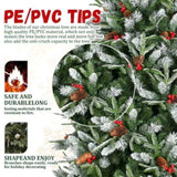 Artificial 5ft Green Christmas Tree with 1113PE/PVC Mixed Branch Tips,Red fruit and Pine cone,Hinged 08755852