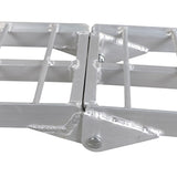 ZUN 7.5ft Heavy Duty Three-section Aluminum Arched ATV UTV Ramp Silver 93428546