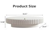 Fluted Storage Table with Lift-Off Lid, Sleek Texture, Perfect for Modern Living W3081P389043