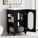 20" Bathroom Vanity with Sink, Bathroom Vanity Cabinet with Two-tier Shelf, Adjustable Shelf, Solid N725P246925B