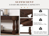 63inch Long Wood Console Table with 3 Drawers and 1 Bottom Shelf for Entryway Hallway Easy Assembly W1202114034