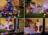 8-piece set of blue solar fairy light string, 330 LED outdoor solar Christmas lights, 8 modes of 91937199