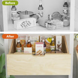 Hard Close Pull Out Cabinet Organizer 8" High Drawer 22" W x 21" D Wood Slide Out Shelves Cabinet T3210P277239