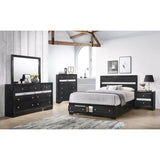 Matrix Traditional Style 7 Drawer Dresser made with Wood in Black 808857985668
