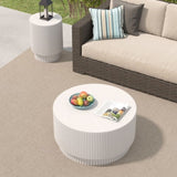 ZUN 15.72-inch H-barrel coffee table, Nordic style, simple design, suitable for indoor and outdoor use, W1781P211081