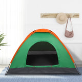 ZUN 2-Person Waterproof Camping Dome Tent for Outdoor Hiking Survival Orange & Green 14786622