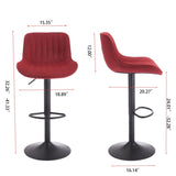 Chrome Footrest and Base Swivel Height Adjustable Mechanical Lifting Velvet Blackening Leg Simple W1249P253969