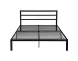 ZUN Queen Size Metal Bed Frame with Headboard Black W31181461