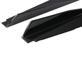 2x Black Side Skirt Extension Set fit for Corvette C8 2020-2024 Body Panel ABS 23629824