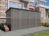 4 x 9 FT Outdoor Storage Shed, Metal Garden Shed Tool House with Sloping Roof,6 vents and 2 Swing W3213P317947