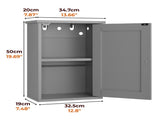 Gray P2 MDF painted finish, 34.6*20*50cm, single door with one shelf, bathroom vanity 66510288