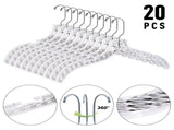 20 Pack Hangers, Clear Plastic Hangers, Heavy Duty Clothes Hangers, Crystal Cut Hangers for Shirt, 89494122