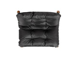 Oxford 26.5" Leather Mid-Century Modern Accent Chair, Noir Black Leather B2719P290775