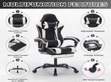 Gaming Chair with Footrest, Ergonomic Computer Chair with Headrest and Lumbar Support, Breathable W2367P332093