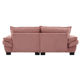 Corduroy Sofa Sleeper Couch Loveseat Sofa with Pillows Comfy Upholstered Deep Seat Sofa for W676P227339