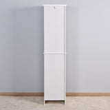 ZUN Bathroom Floor Storage Cabinet with 2 Doors Living Room Wooden Cabinet with 6 Shelves 15.75 11.81 14167354