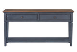 60 inch Sofa Table, No Assembly Required, Corduroy Blue Finish B108P193075