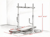 Heavy-Duty Red Vertical Leg Press Machine with Adjustable Leg, Back & Head Positions, 1" Standard 08260498