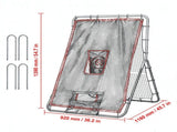 Baseball & Softball Rebounder Net, 2-in-1 Switch Hitter Pitch Trainer, PitchBack Bounce Back Net for 57080930