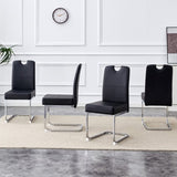 Modern Minimalist Style-Black Thickened PU Material Ergonomic Chair,The Perfect Combination of W3226P279080