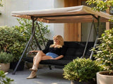 Outdoor Swing Cushions 70 Inch, Waterproof 4" Thick Porch Swing Cushion Replacement with Backrest 82613481