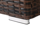 40*40*57cm Iron Frame Gas Bottle Storage Rattan Side Table Brown Gradient 66729622