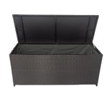 ZUN Outdoor Storage Box, 113 Gallon Wicker Patio Deck Boxes with Lid, Outdoor Cushion Storage Container W32965341