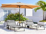Outdoor Folding Tanning Chair with 5 Back Position, Gray 00506277