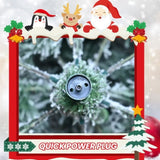 Artificial 6ft Flock LED-lit Christmas Tree with 594PE/PVC Mixed Branch Tips,Hinged Premium & 07213908