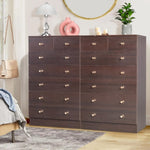 ZUN Modern Simple 7-Drawer Dresser Brown 01434832