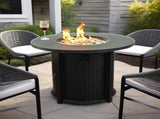 32" Propane Gas Fire Pit Table, 50000 BTU Round Steel Fire Pit for Outside Patio Deck Garden 60018684