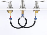 2-Handle 8 inch Widespread Bathroom Sink Faucet Brushed Nickel Lavatory Faucet 3 Hole 360&deg Swivel 01184644