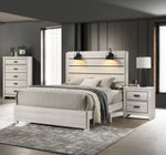 ZUN 1pc Rustic Contemporary Chest Beige White Finish Five Storage Drawers Wooden Bedroom Furniture B011P230843