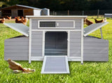 Large Wooden Chicken Coop Outdoor Hen House Poultry Cage for Outdoor with 2 Sides Nesting Boxes W2326P486267