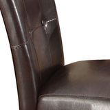 Espresso and Walnut Tufted Back Side Chairs B062P189086