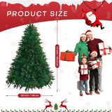 ZUN Christmas Tree, 6FT Artificial Christmas Tree with 1471 PE&PVC Mixed Branch Tips, Holiday 57472542