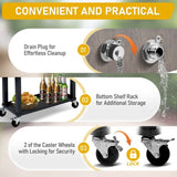 80-Quart Outdoor Beverage Rolling Cooler for Backyard Deck Patio with Wheels, 41007677