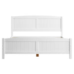 ZUN FCH Queen Pine Single-Layer Core Vertical Stripe Full-Board Curved Headboard With The Same Bed Tail 65888764