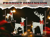 3-Piece Lighted Christmas Reindeer Set Outdoor Decorations, Weather Proof Sparkling Deer 84653913