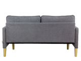 Modern Mid-Century Style Linen Sofa with 2 Pillows, Bedroom Furniture, Home Office 3 Seat Sofa 18728891