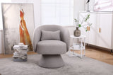 Swivel Accent Chair Armchair, Round Barrel Chair in Fabric for Living Room Bedroom W136194691