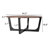 ACACIA SOLID WOOD COFFEE TABLE,BROWN & BLACK COLOR N770P269892B