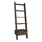 ZUN Hamburg Ladder Bookcase, Five Open Shelves, One Drawer B128P148919