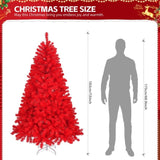 6 FT Artificial Christmas Tree, Unlit Hinged Christmas Pine Tree with 800 Branch Tips and Sturdy 05198164