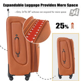 Softside Luggage Expandable 3 Piece Set Suitcase Upright Spinner Softshell Lightweight Luggage N732P198614G