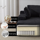 Oversized Chaise Lounge Chair Cozy Cloud Couch, Modern Plush Corduroy Upholstered Sleeper Sofa 98372828