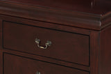 ZUN 1pc Cherry Finish Six Drawers Louis Philip Dresser Solid Wood Contemporary Sleek Ample Storage B011P170033
