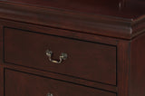 1pc Cherry Finish Six Drawers Louis Philip Dresser Solid Wood Contemporary Sleek Ample Storage B011P170033