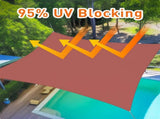 10'X13' Rust Red HDPE sunshade sail 51609892